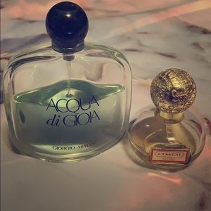 Coach (poppy) and Georgia Armani Aqua di Gioia